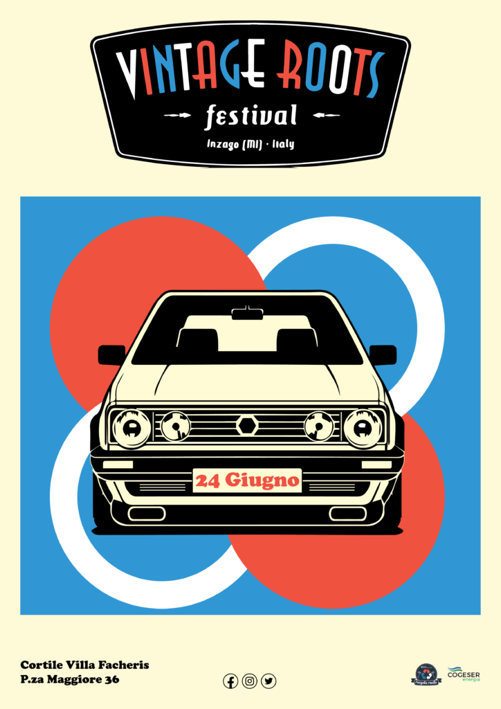 locandina festival car vintage roots